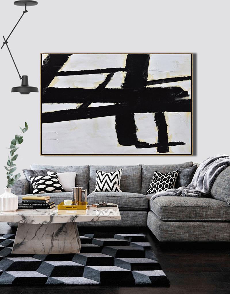 Horizontal Palette Knife Minimalist Art #C40Z